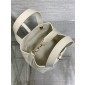 Small Dior Toujours Vertical Tote Bag-White