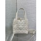 Small Dior Toujours Vertical Tote Bag-White