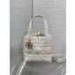 Small Dior Toujours Vertical Tote Bag-White