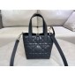 Small Dior Toujours Vertical Tote Bag-Deep Ocean Blue