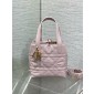 Small Dior Toujours Vertical Tote Bag-Pale pink