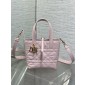 Small Dior Toujours Vertical Tote Bag-Pale pink