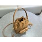 Small Dior Caro Bucket Bag-Light gold tone