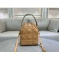 Small Dior Caro Bucket Bag-Light gold tone