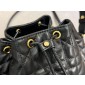 Small Dior Caro Bucket Bag-Black