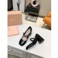 Miu Miu Leather Shoes Size 35-40, Heel 4.5cm, 7.5cm