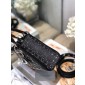 Mini Lady Dior Bag in Strass Cannage Satin