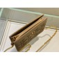 Dior Caro Zipped Pouch with Chain 