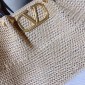 Valentino Medium Straw Summer Tote
