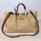 Valentino Medium Straw Summer Tote