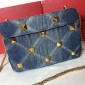 Valentino Medium Roman Stud Bag in Denium 
