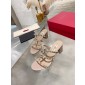 Valentino Rockstud calfskin slide sandals 6cm  , Size 35-41