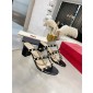 Valentino Rockstud calfskin slide sandals 6cm  , Size 35-41