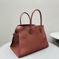The Row Soft Margaux 15 Bag in Leather-Brick