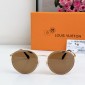  LV Super Vision Metal Round Sunglasses